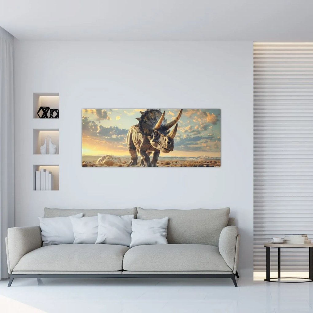 Tablou - Triceratops (120x50 cm)