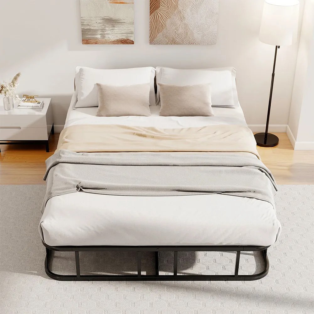 Cadru pat matrimonial din metal, 137x190 cm