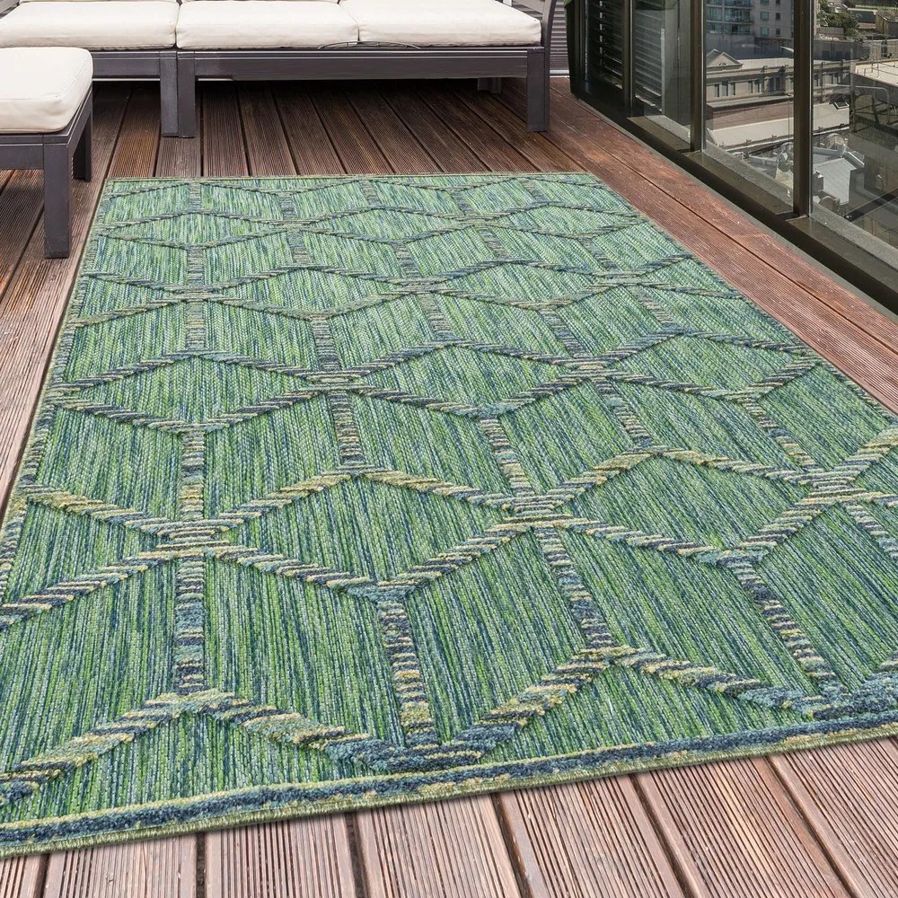Covor tip traversă de exterior verde 80x250 cm Bahama – Ayyildiz Carpets