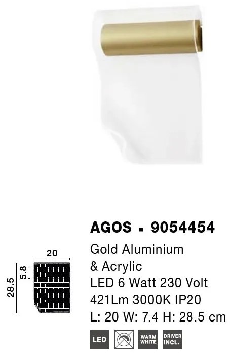 Aplica LED de perete design modern AGOS