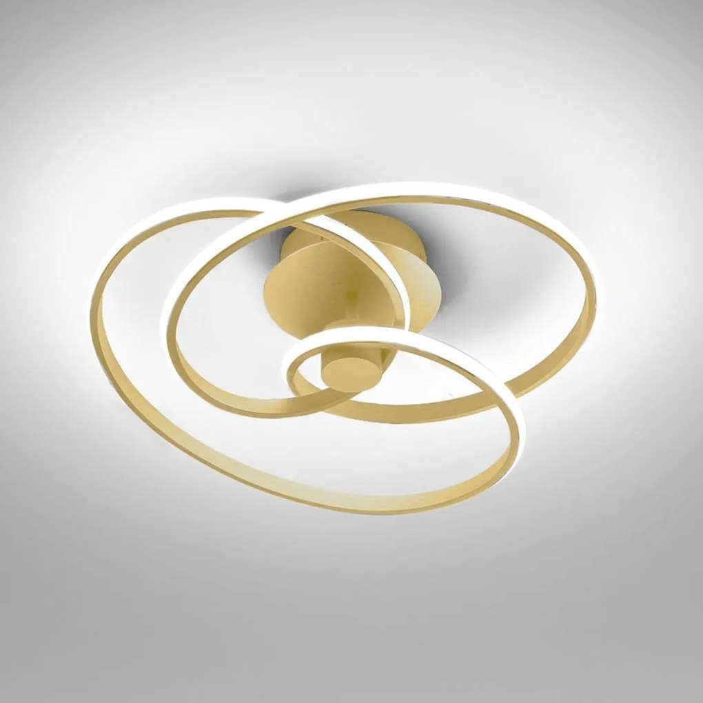 Plafoniera LED design modern Diva 52cm, auriu, alb sau titan