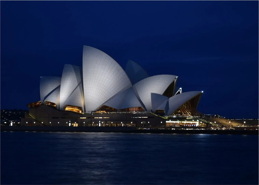 Tablou pe sticlă Sydney nocturn (70x50 cm)