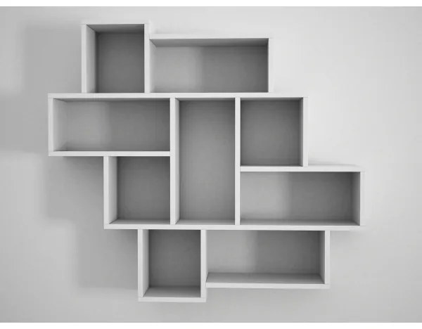 Etajeră de perete PAROLA 103,5x115,5 cm albă