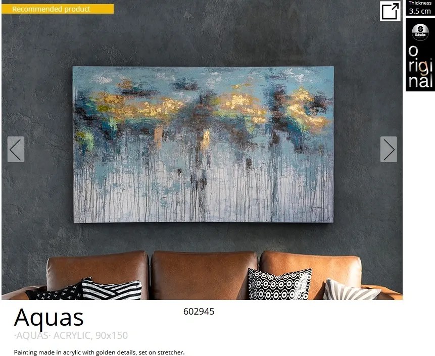 Tablou de perete decorativ canvas Aquas, 90x150cm