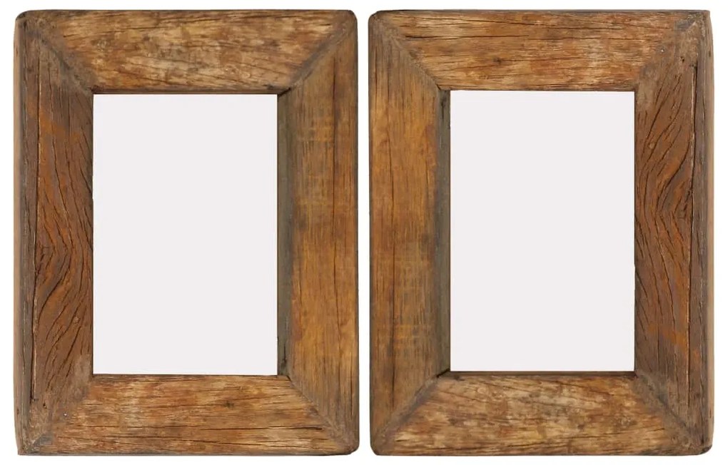 Rame foto, 2 buc., 23 x 28 cm, lemn masiv reciclat si sticla 2, 23 x 28 cm