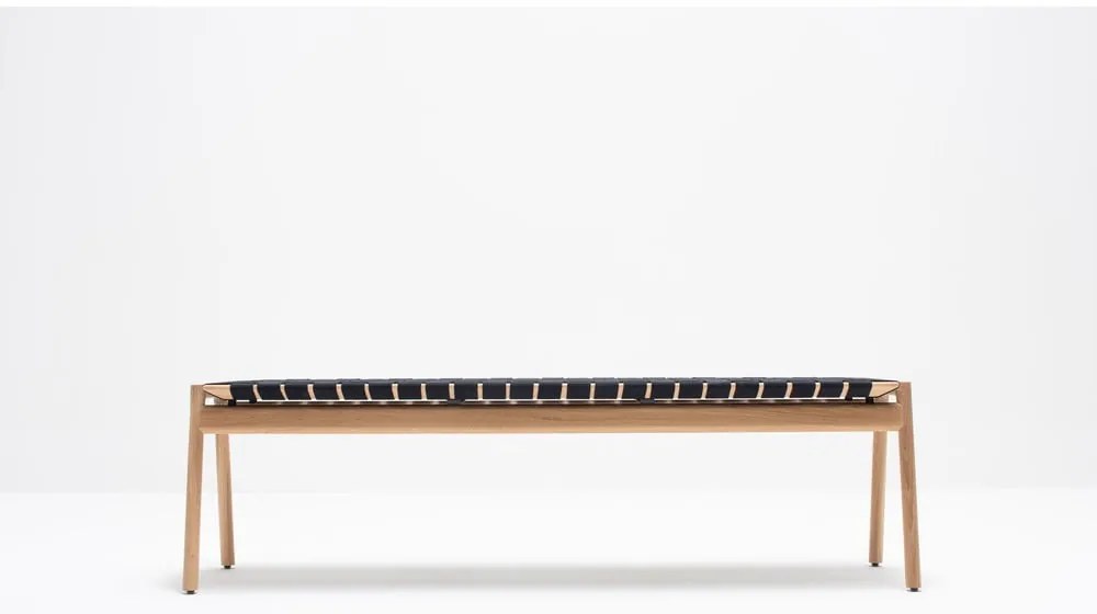 Bancă negru/natural Klupa - Gazzda