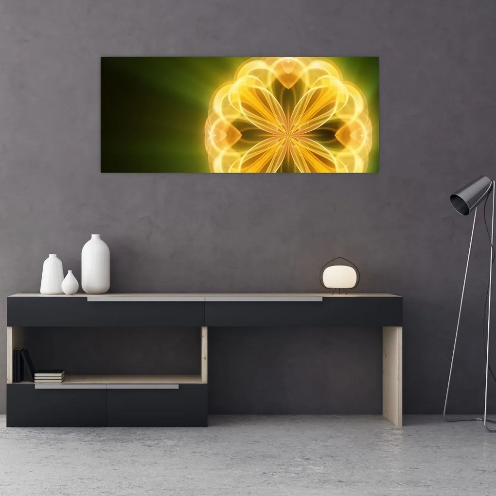 Tablou cu floare galbenă (120x50 cm)