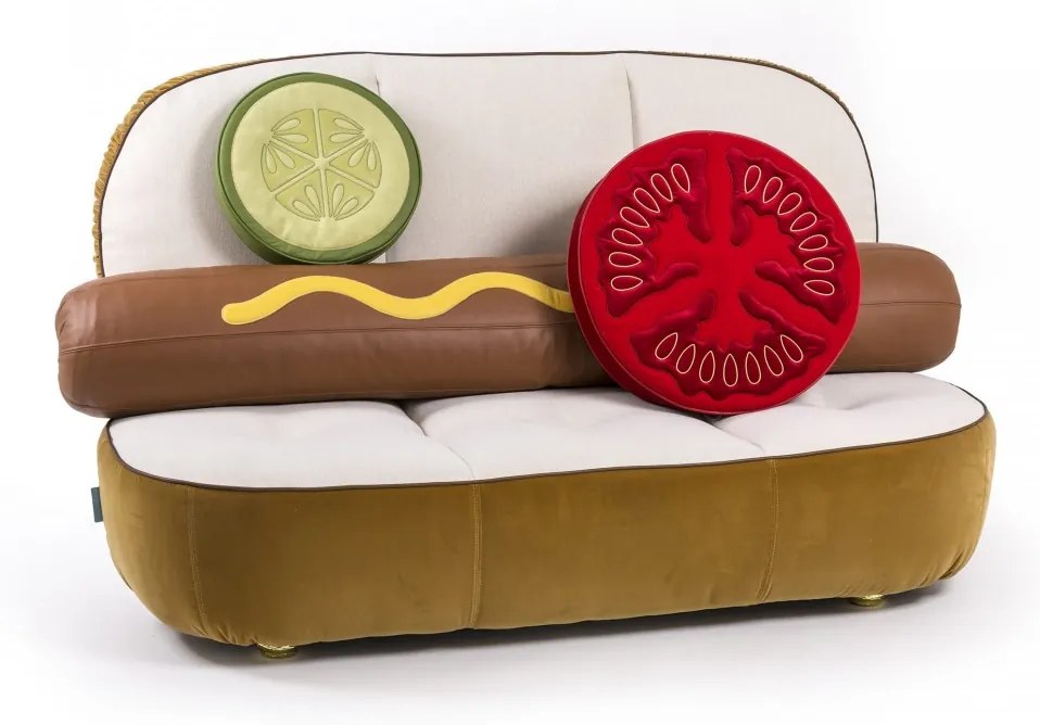 Canapea hot dog cu structura din lemn si metal 188cm cm Studio Job Seletti