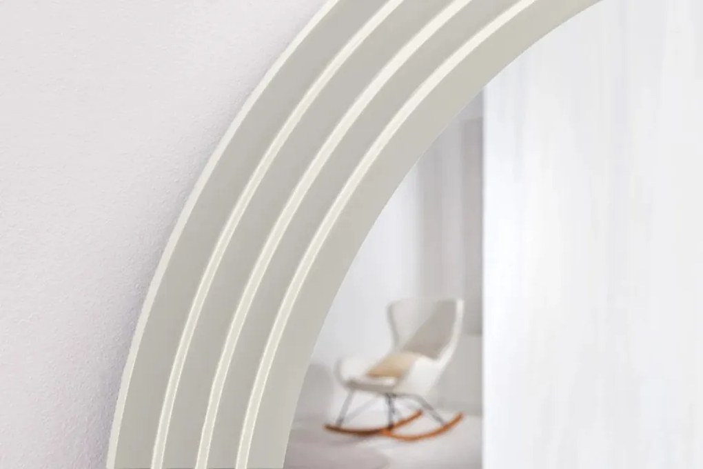 Oglinda de perete design modern Wave 160cm, alb A-45941 VC