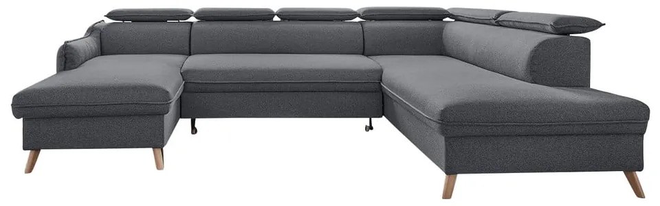 Colțar gri închis extensibil (cu colț pe partea dreaptă) Sweet Harmony – Miuform