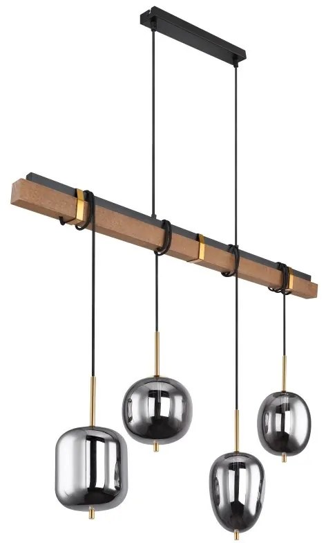 Lustra suspendata design modern Blacky negru mat