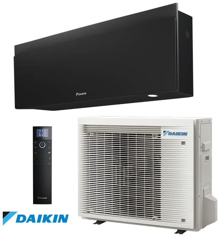 Aparat de aer conditionat inverter Daikin Emura 3 FTXJ42AB + RXJ42A, 14000 BTU, 33 m², A++, Wi-Fi, R-32, Negru