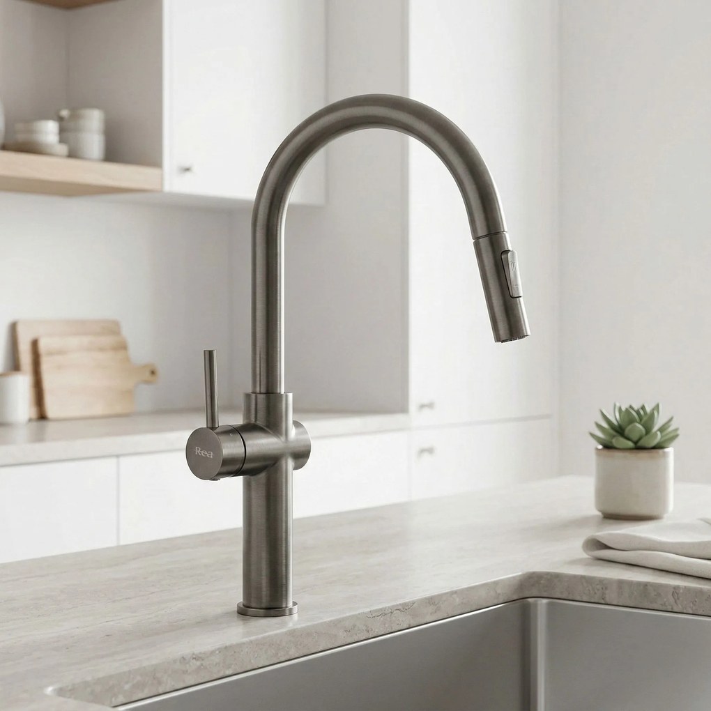 Baterie de bucătărie Rea Fresh High Titan