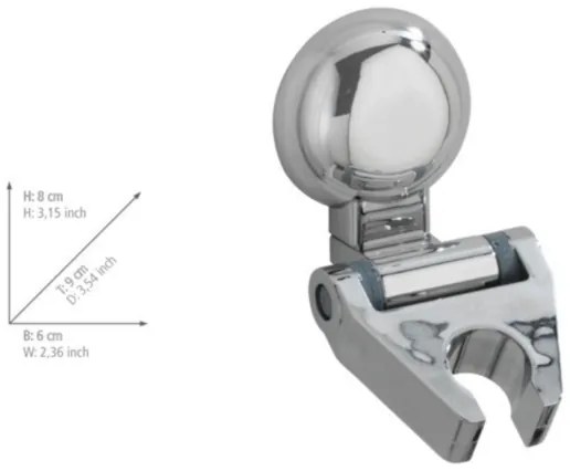 WENKO 20619100 - Suport pentru duș FIORINA 6x9 cm, crom lucios