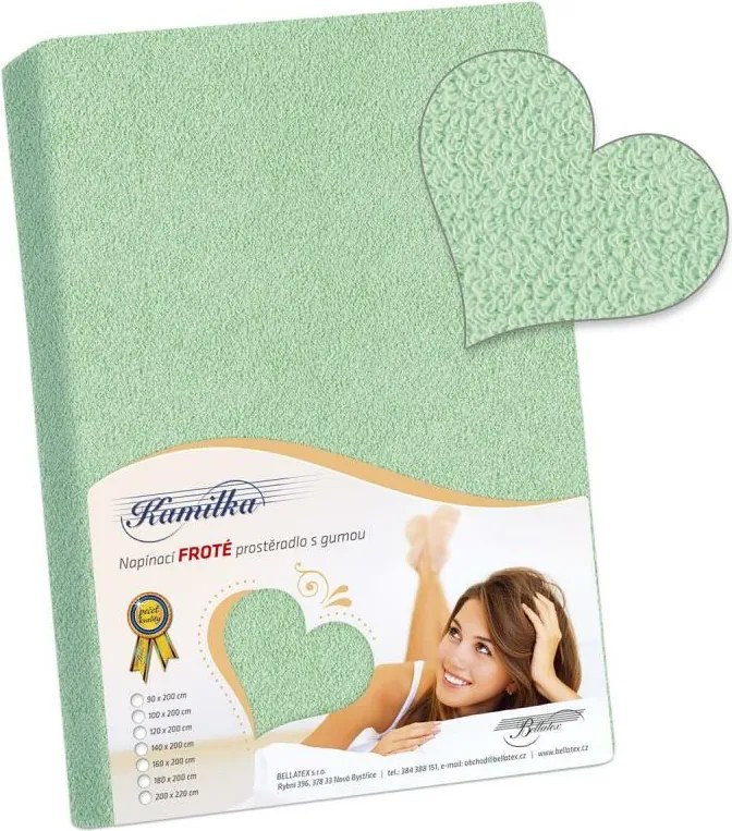 Bellatex Cearșaf din bumbac, verde deschis, 160 x 200 cm