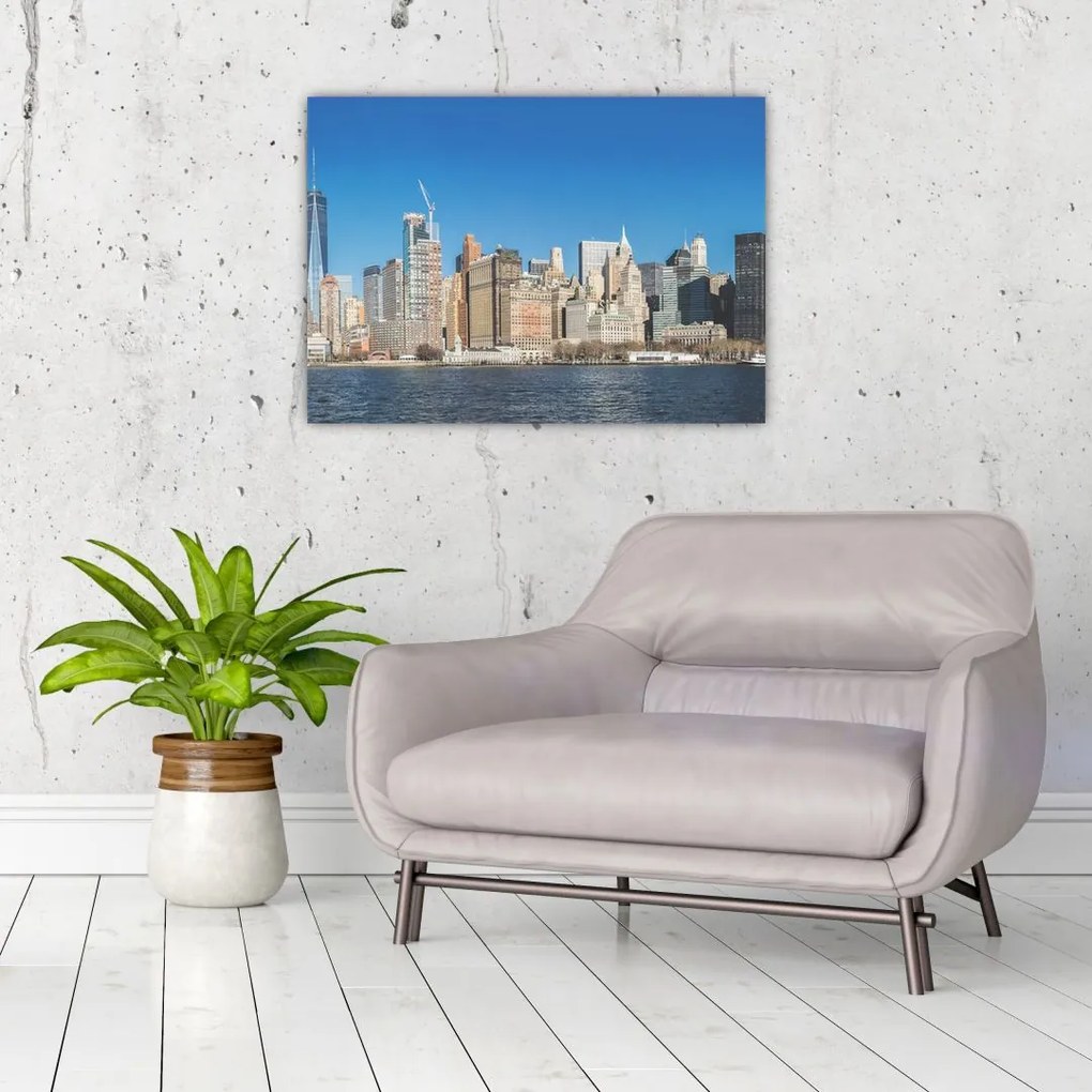Tablou pe sticlă - Manhattan în New York (70x50 cm)