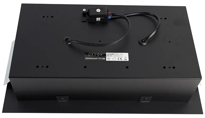 Spot integrat negru reglabil AR111 cu 2 lumini - Oneon