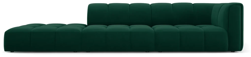 Canapea Serena cu 4 locuri si tapiterie din catifea, verde inchis