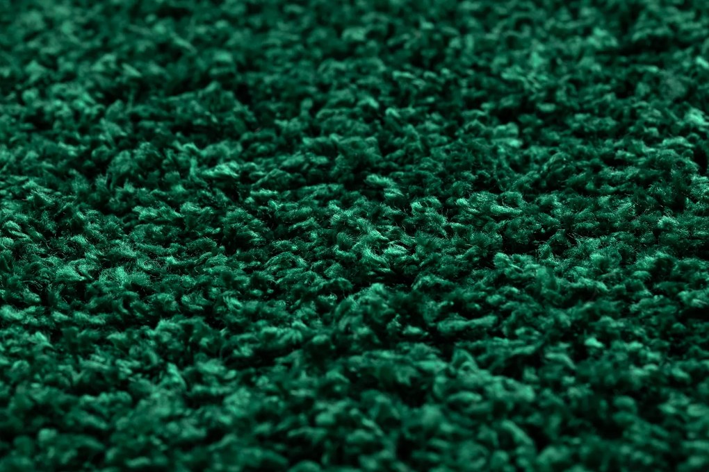 Covor SOFFI cerc shaggy 5cm sticla verde