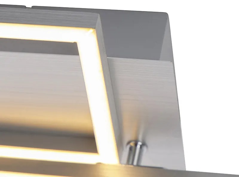 Plafoniera dreptunghiulară din oțel cu dimmer în 3 trepte - Plazas Novo
