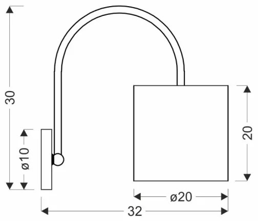Lampă de perete ATLANTA 1xE27/40W/230V alb