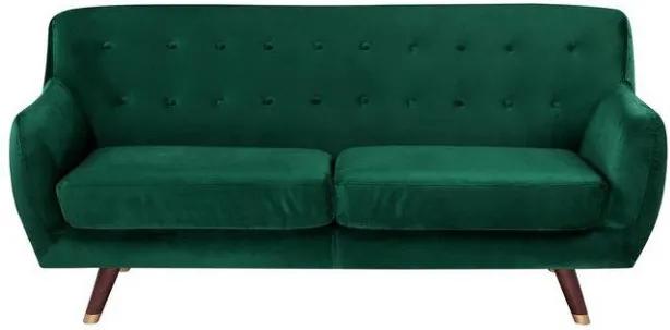 Canapea Bodo, din Lemn Solid, Verde Smarald, 188 x 84 x 85 cm