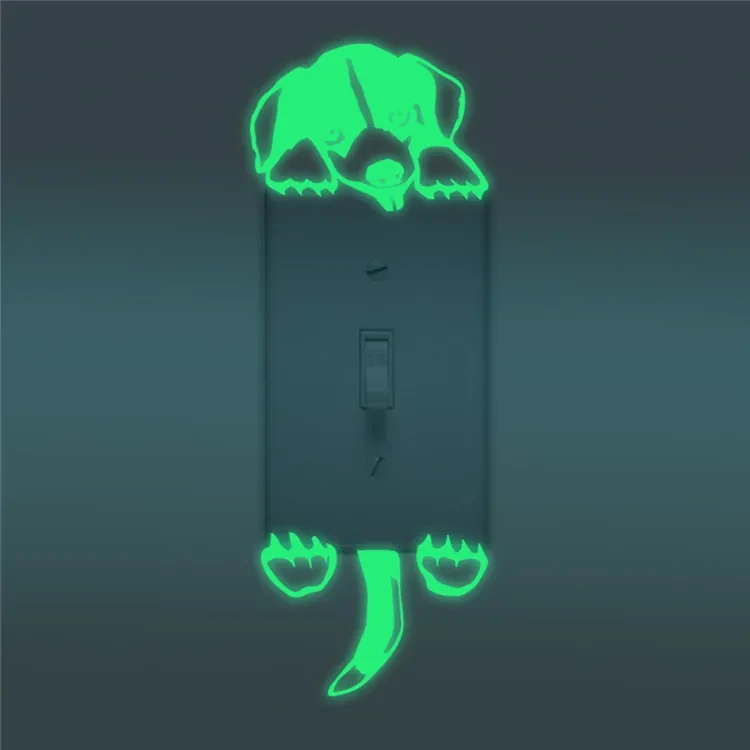 Sticker intrerupator Glow in the Dark Dog