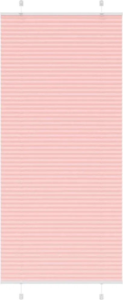 vidaXL Jaluzea plisată roz 100x200cm Lățime țesătură 99,4cm poliester