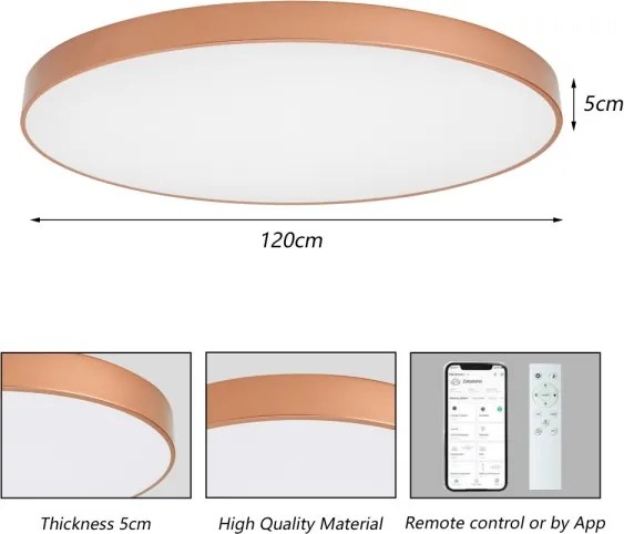 BRILAGI-LED Corp de iluminat dimerizabil POOL SMART LED/180W/230V 120 cm Wi-Fi Tuya cupru+telecomandă