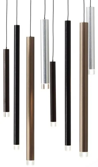 Brilliant - LED CEMBALO, lustră suspendată pe cablu, cu reglare a intensității, LED 32W, 230V, crom/negru/maro