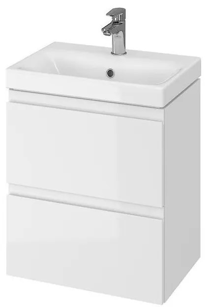 Cersanit S801-229-DSM - Dulap suspendat pentru baie cu lavoar MODUO SLIM, alb