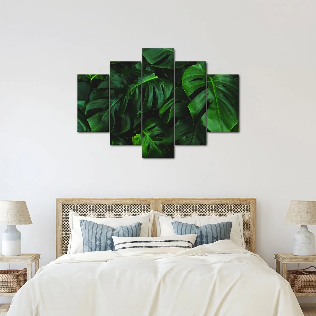 Tablou cu frunze Monstery (150x105 cm)