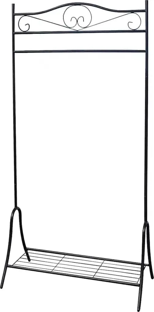 vidaXL Organizator îmbrăcăminte, oțel, negru