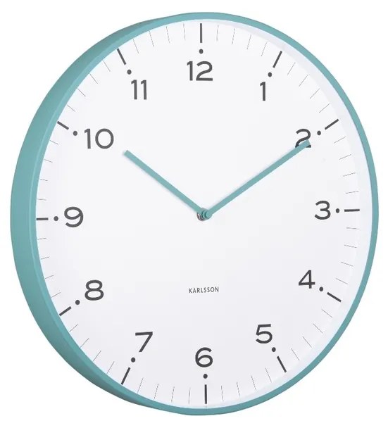 Karlsson 6011BL design ceas de perete albastru, diametru 40 cm
