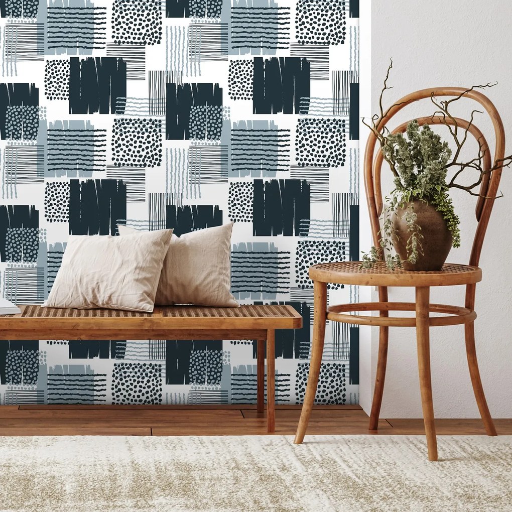Tapet - pătrate abstracte pe un fundal deschis