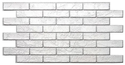 Panou decorativ, PVC, model caramida 3D, alb cenusiu, 96x48.5 cm