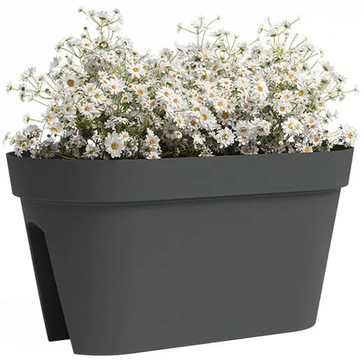 Jardinieră pentru balustradă din plastic reciclat de agățat / de perete 60 cm Capri – Artevasi