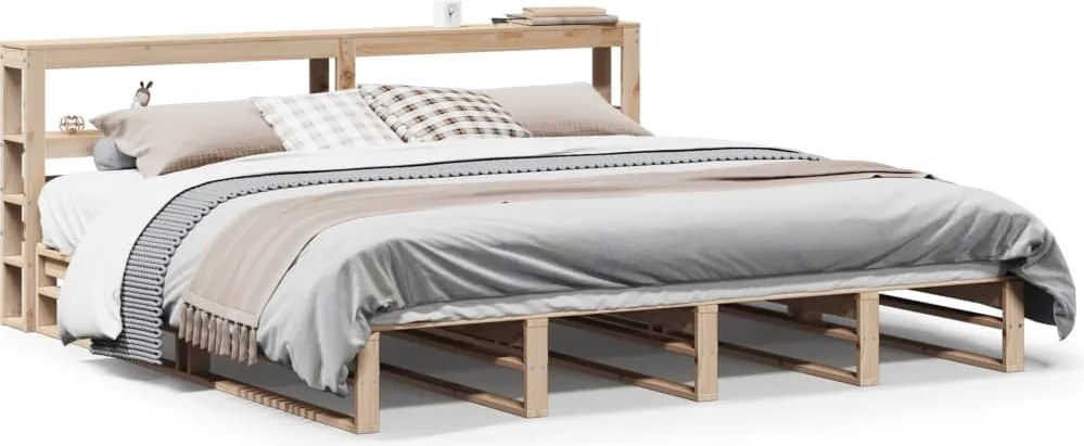 vidaXL Cadru de pat fără saltea, 200x200 cm, lemn masiv pin