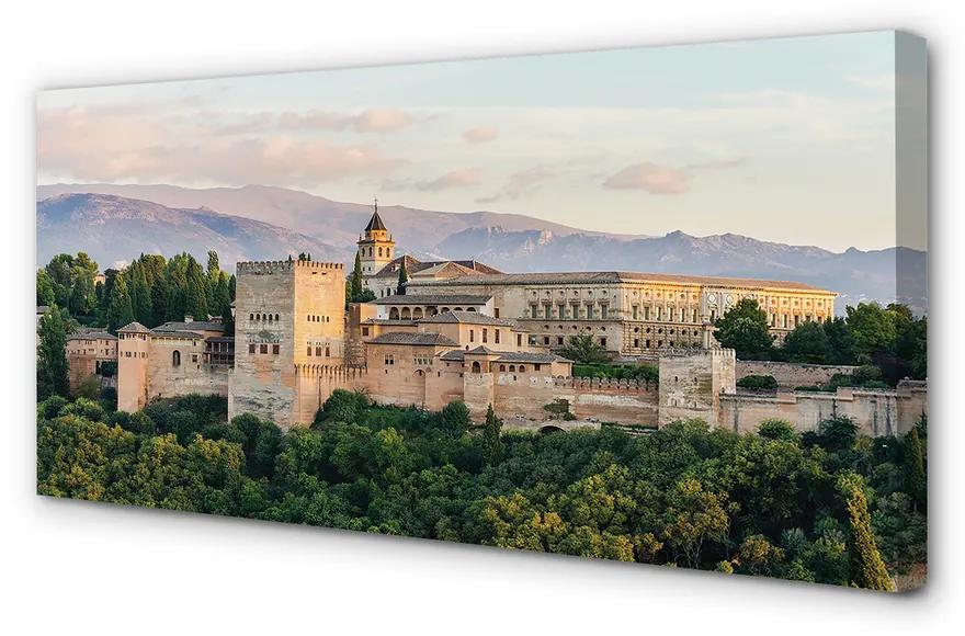Tablouri canvas Spania Castelul de pădure de munte