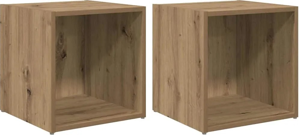 vidaXL Set comodă TV 2 pcs Stejar Artizanal 37 x 35 x 37,5 cm
