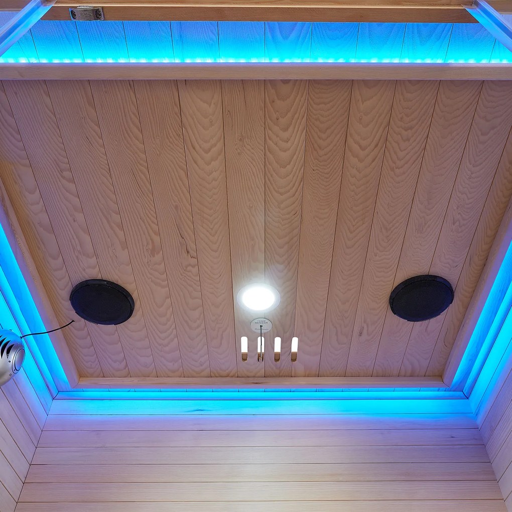 Infračervená sauna Kiruna130 s duálnou technológiou a drevom Hemlock