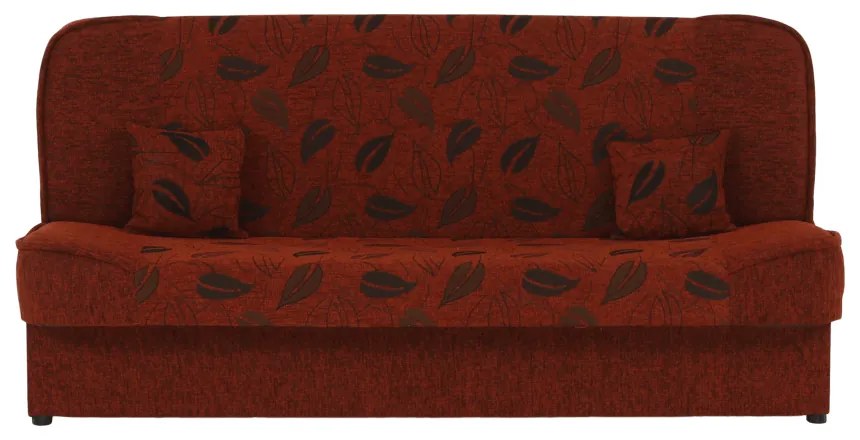 Canapea extensibilă, material textil cărămiziu/model, ASIA NEW