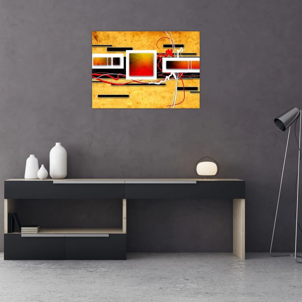 Tablou pe sticlă - Abstract (70x50 cm)