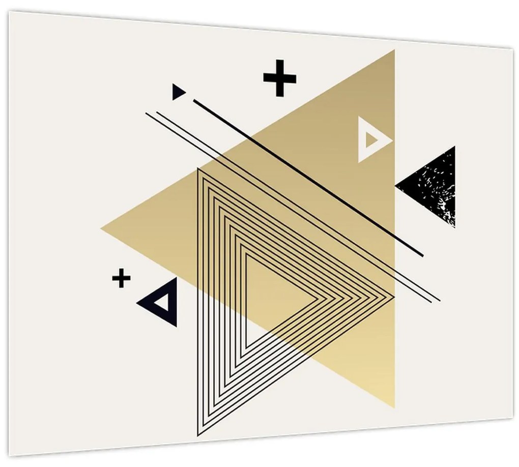 Tablou pe sticlă - Forme geometrice N⁰4 (70x50 cm)