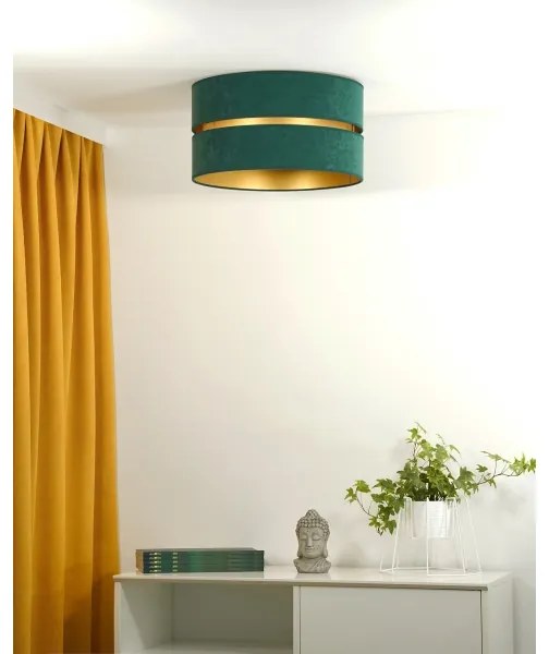 Plafonieră Duolla DUO 1xE27/40W/230V d. 40 cm verde/auriu