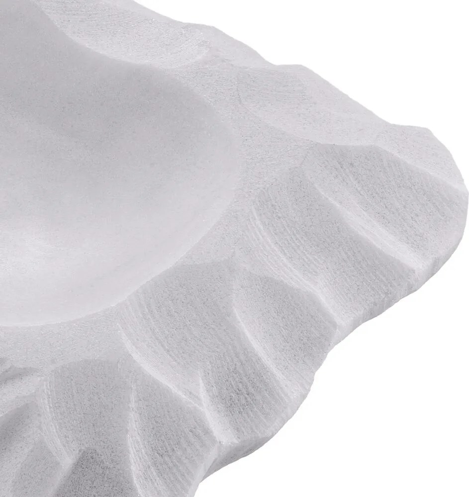 Tava din marmura design LUX Mauro, alb 115638 HZ