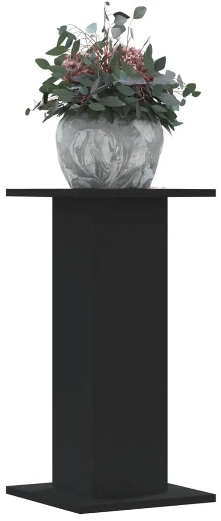 vidaXL Suporturi de plante, 2 buc., negru, 30x30x60 cm, lemn prelucrat