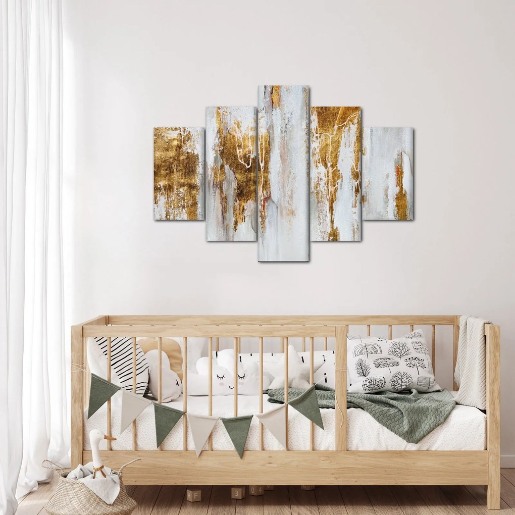 Tablou - Abstract auriu (150x105 cm)