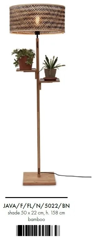 Lampadar eco din bambus cu polita Java nat/50x22, nat
