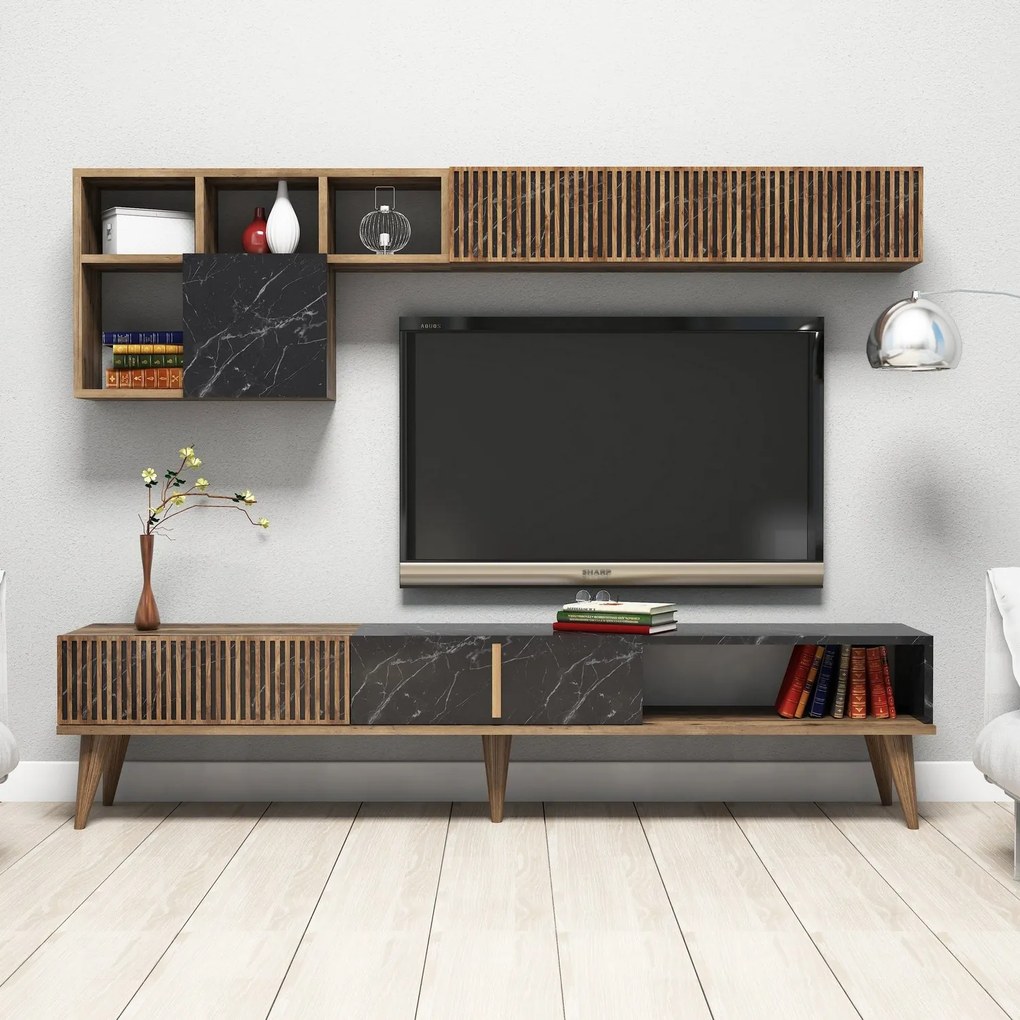 Mobilier living Michelle (Nuc + Negru). 1072224